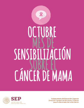 Octubre. Mes sensibilización sobre el cáncer de mama.